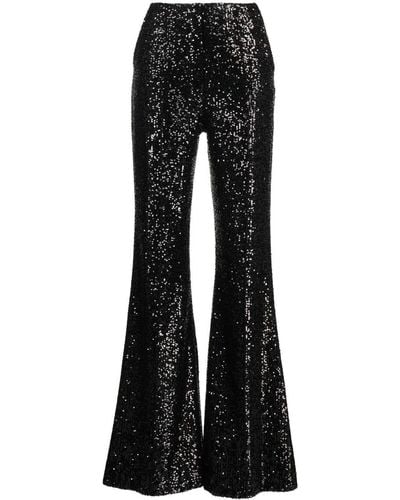 Elie Saab Sequin-embellished Flared Pants - Black