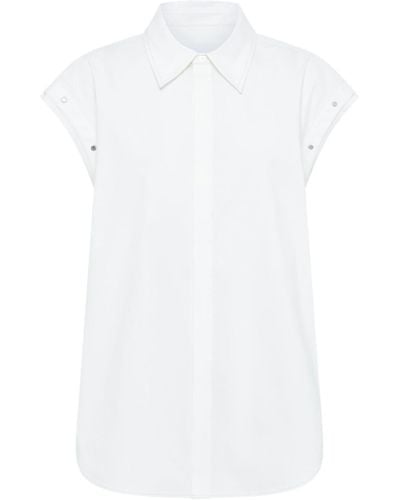 Dion Lee Rivet-detailed Sleeveless Shirt - White