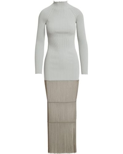 Khaite Cedar Ribbed-knit Maxi Dress - Grey