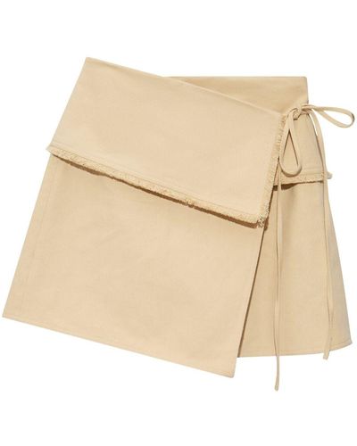 Samsøe & Samsøe Paneled Wrap Miniskirt - Natural