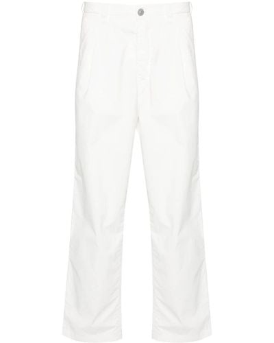 Stone Island Pantalon à coupe ample - Blanc