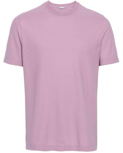 Zanone Camiseta con cuello redondo - Rosa