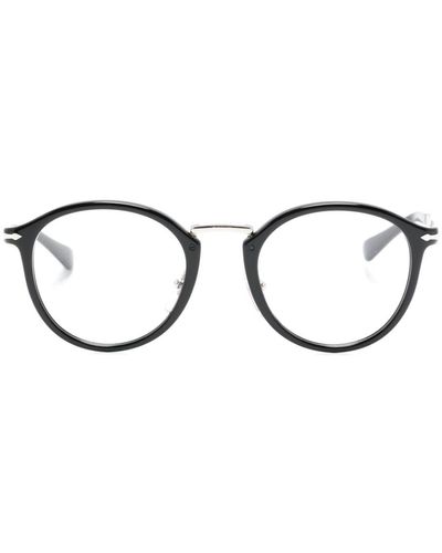 Persol Vico ラウンド眼鏡フレーム - ブラック