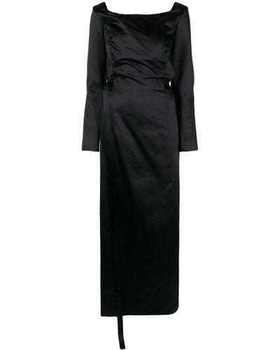 Litkovskaya Vestido largo con cordones - Negro