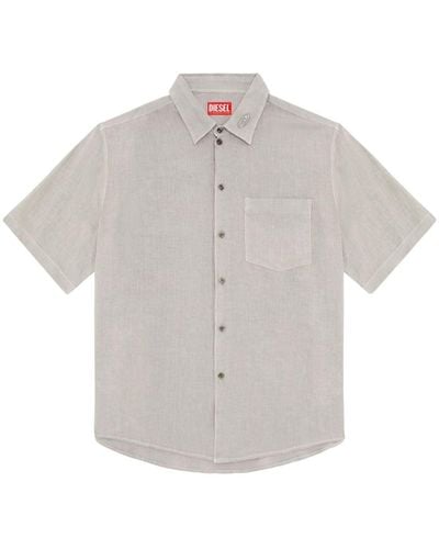 DIESEL S-emil Linen Shirt - Gray