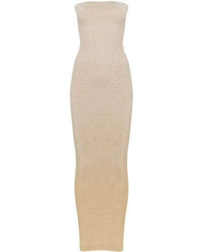 Wolford Faded Lurex Tube Dress - Natural