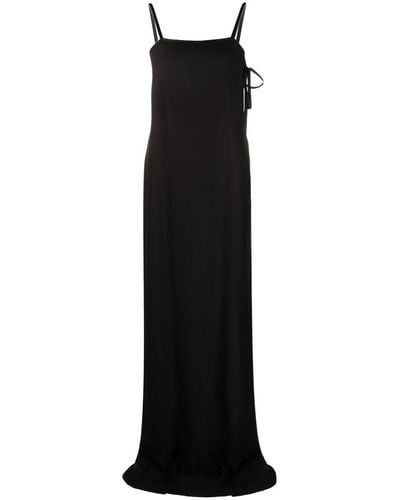 Saint Laurent Square-neck Sleeveless Dress - Black