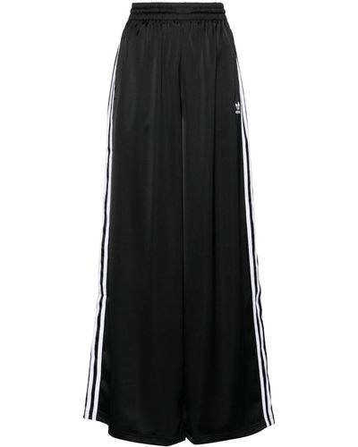 adidas Wide-leg Satin Track Trousers - Black