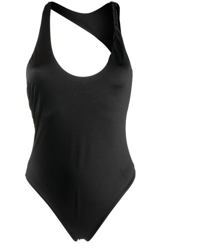 Versace Rolled Cut-out Swimsuit - Black