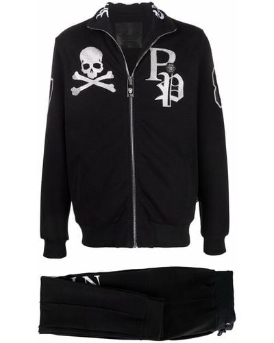 Philipp Plein Jogginghose mit Logo-Print - Schwarz