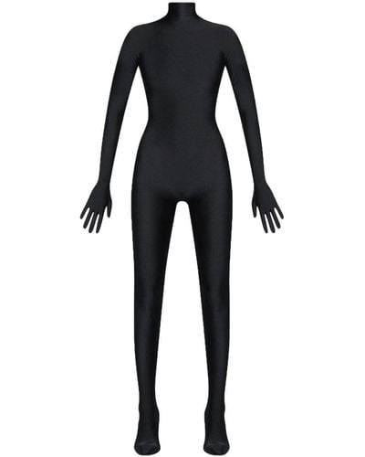 Balenciaga Falkon Glove-sleeve Bodysuit - Black