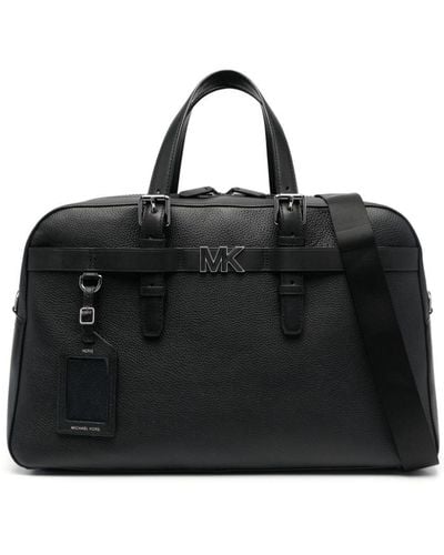Michael Kors Hudson Pebbled-leather luggage - Black