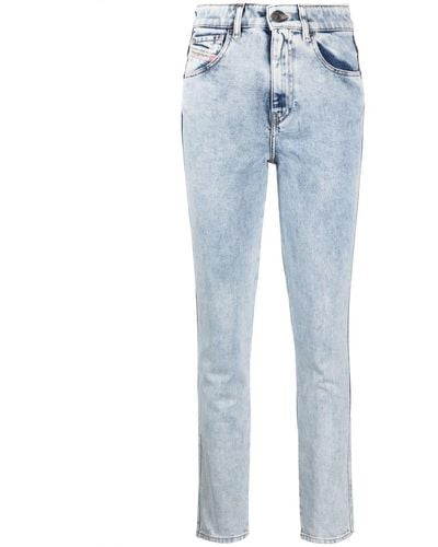 DIESEL Skinny-cut Bleached Jeans - Blue