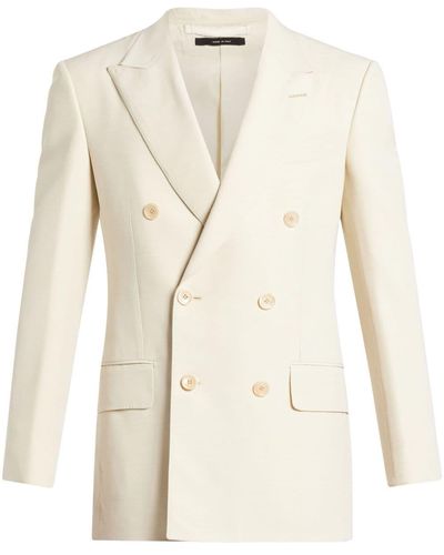 Tom Ford Double-breasted Tailored Blazer - Natural