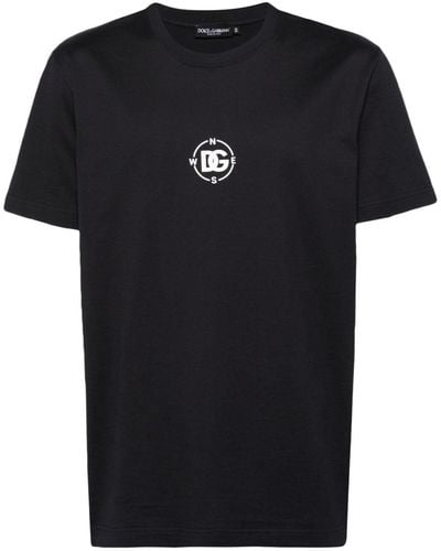 Dolce & Gabbana Katoenen T-shirt Met Logoprint - Zwart