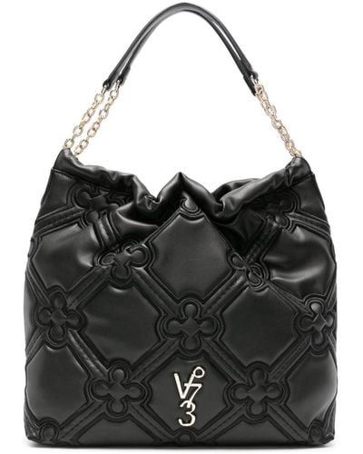 V73 Nyala Quilted Tote Bag - Black