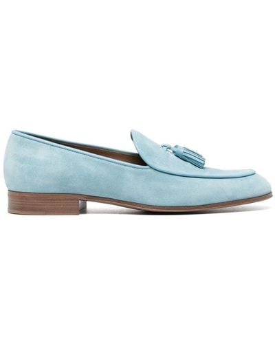 Gianvito Rossi Tassel-detail Round-toe Loafers - Blue
