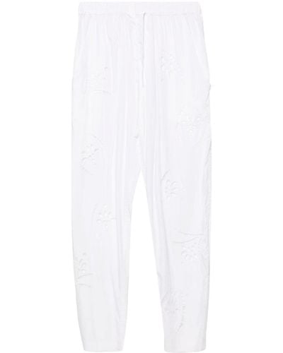 Isabel Marant Hectorina Broderie-anglais Trousers - White