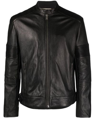 Zadig & Voltaire Lean Zip-up Leather Biker Jacket - Black