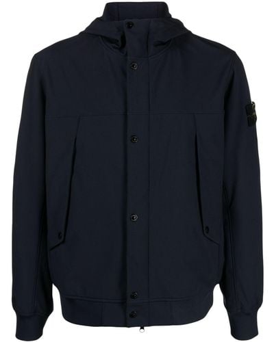 Stone Island Chaqueta con capucha y distintivo Compass - Azul