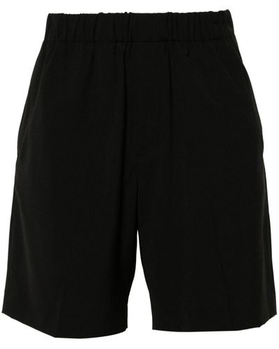 Sandro Elasticated-waist Tailored Shorts - Black