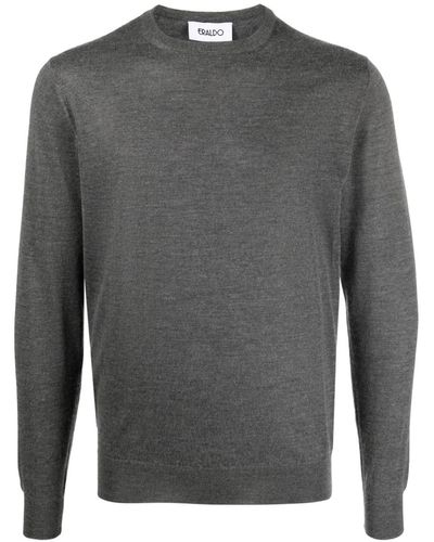 Eraldo Crew-neck Cashmere-blend Sweater - Gray