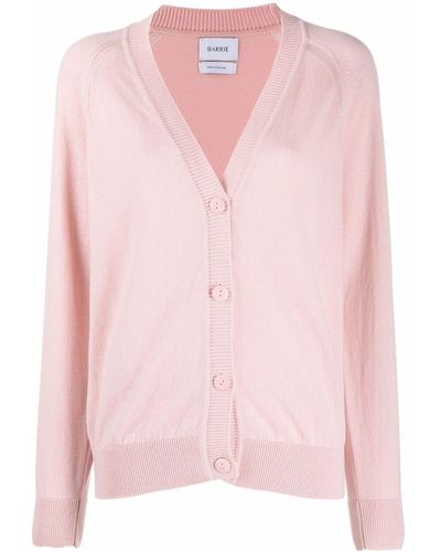 Barrie Rib-trimmed Cashmere Cardigan - Pink