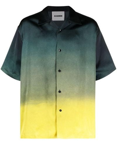 Jil Sander Gradient-effect Short-sleeve Shirt - Yellow