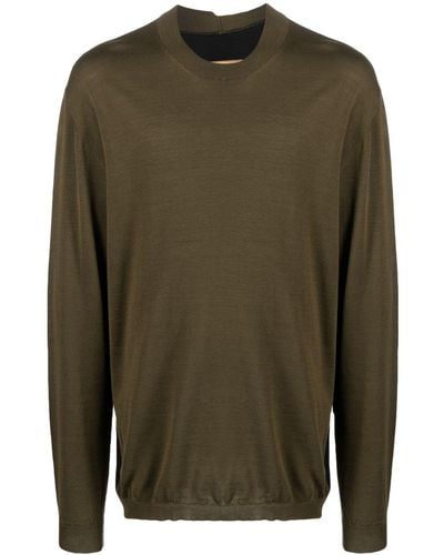 Uma Wang Two-tone Long-sleeve Sweater - Green