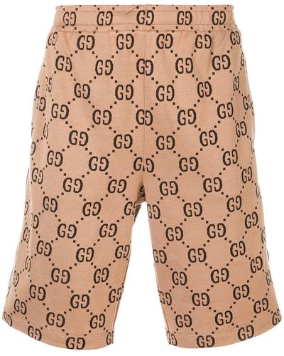Gucci Gg Jacquard Shorts - Brown