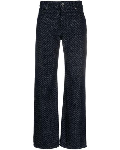 Missoni Chevron-pattern Mid-rise Jeans - Blue