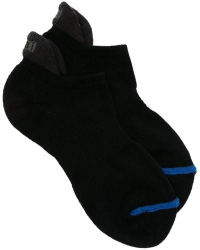 Sacai Logo-embroidered Ankle Socks - Black