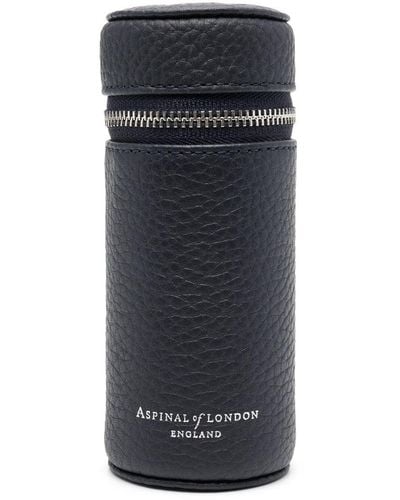 Aspinal of London レザー ゴルフボールホルダー - ブラック