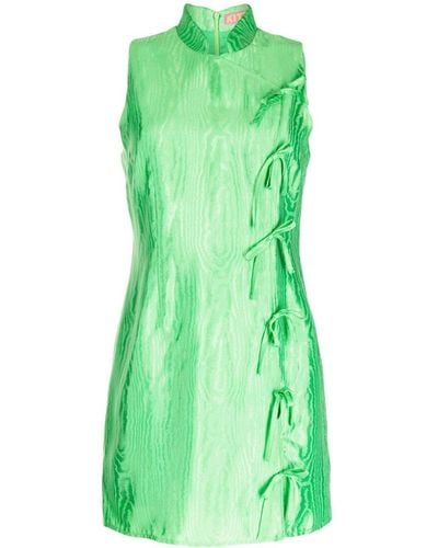 Kitri Vestido corto Aubrey de satén - Verde