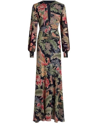 Floral Silk Dresses for Women - Up to 60% off | Lyst