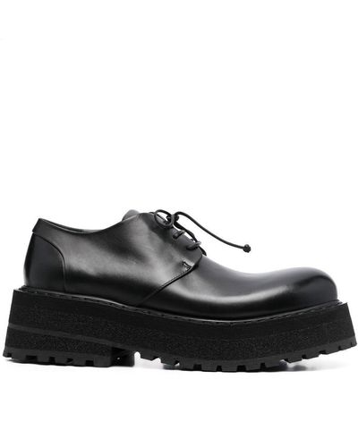 Marsèll Zapatos con cordones y suela gruesa - Negro