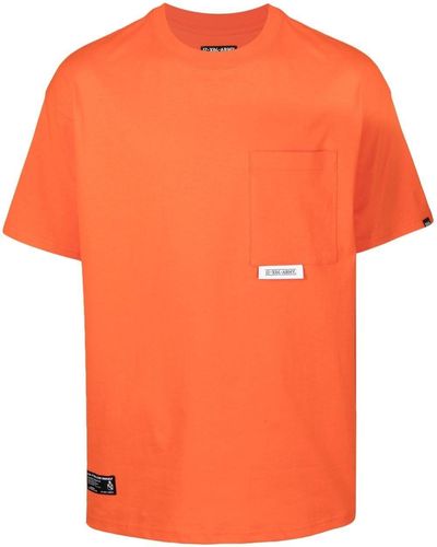 Izzue T-shirt Met Grafische Print - Oranje