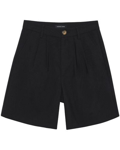 Anine Bing Carrie Tailored Shorts - Black