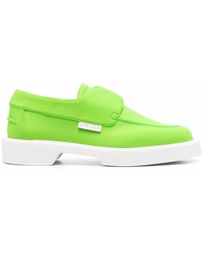 Le Silla Slip-on Leather Loafers - Green