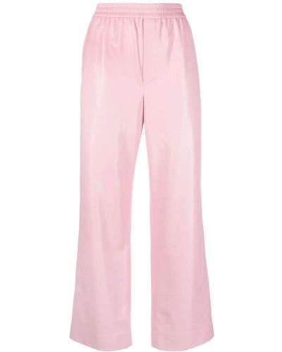 Nanushka Faux-leather Drawstring Trousers - Pink