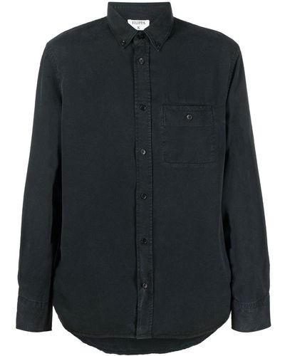 Filippa K Zachary Long-sleeve Shirt - Black