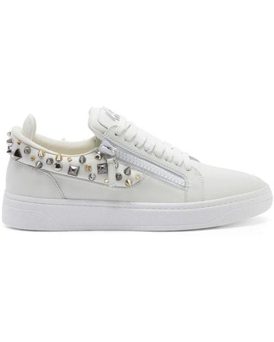 Giuseppe Zanotti Stud-embellished Low-top Sneakers - White