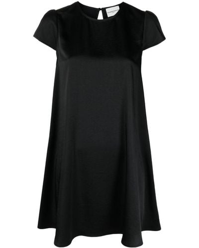 Claudie Pierlot Shift Satin Short Dress - Black