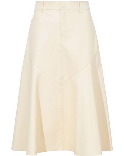 Proenza Schouler Jesse Skirt In Faux Leather - Natural