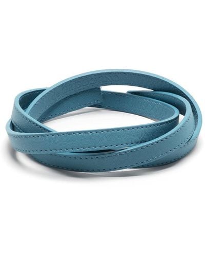 De Grisogono Bracelet en cuir à design plat - Bleu