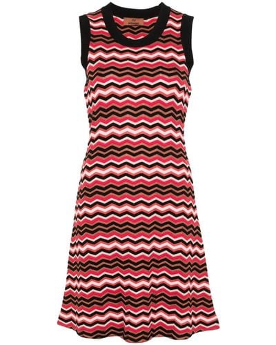 Missoni Zigzag Pattern Short Dress - Red