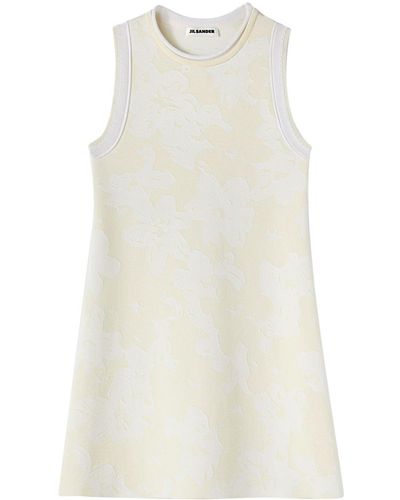 Jil Sander Sleeveless Shift Dress - White