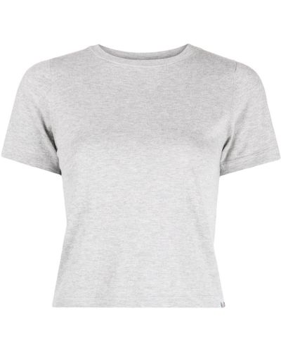 Extreme Cashmere Cropped Short-sleeve T-shirt - White