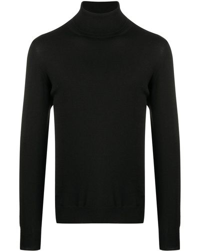 Fileria Ribbed Roll-neck Sweater - Black