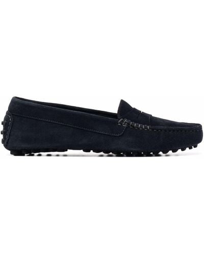 SCAROSSO Ashley Suede Loafers - Blue